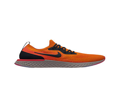 NIKE Herren Laufschuh Epic React Flyknit COPPER FLASH BLACK orange